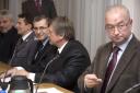 29.11.2010 r. Od lewej: Pan Henryk Pawlaczyk (Przew. Komisji-Legislacyjno Prawnej KRK, Pan Andrzej Matejuk (Komendant Główny Policji), Pan Krzysztof Kwiatkowski (Minister Sprawiedliwości), Pan Andrzej Martuszewicz (Przewodniczący KRK), Pan Stanisław Chmielewski (Wiceminister Sprawiedliwości)