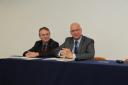 Stanisław Chmielewski- Sekretarz Stanu w Ministerstwie Sprawiedliwości (z prawej) i Mirosław Przybylski, Dyrektor DWOiP i członek Komitetu Naukowego Konferencji