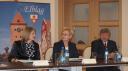 od lewej: SSO Ewa Pietraszewska- Prezes SO w Elblągu, SSA Anna Skupna- Prezes SA w Gdańsku, Andrzej Martuszewicz- Przew. KRK